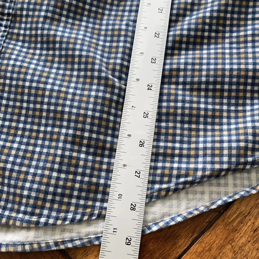 John Ashford Long Sleeve Soft checkered Casual Dress Shirt Men sz M - Picture 9 of 11